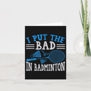 Funny Badminton Humor Smash Shuttle Birdie Sport 0 Kaart