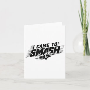 Funny Badminton Player Humor Smash Shuttle Kaart