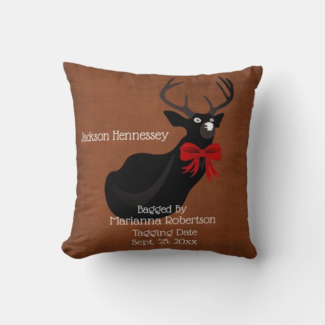 Funny Bagged Buck Fiance Kussen (Voorkant)