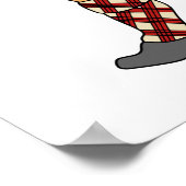 Funny Bagpipe die Scottish Cat speelt Poster (Hoek)