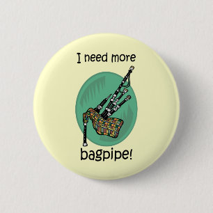 Funny bagpipe ronde button 5,7 cm