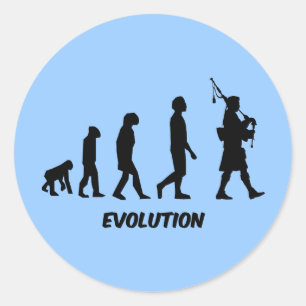 Funny bagpipes ronde sticker