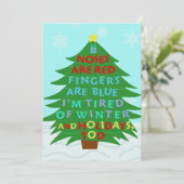 Funny Bah Humbug After Kerstfeestdag Kaart (Staand voorkant)