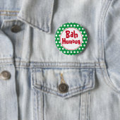 Funny Bah Humbug Kerst Button Pin (In situ)
