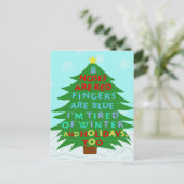 Funny Bah Humbug-kerstgedicht Feestdagenkaart (Staand voorkant)