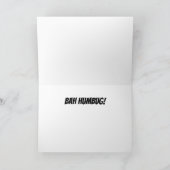 Funny Bah Humbug Reindeer Carte de Noël (Intérieur)