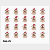 Funny Bah Humpug Santa Pug Kerst stickers (Vel)