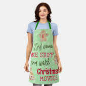 Funny Bake en Bekijk kerstfilms Apron Schort (Gedragen)