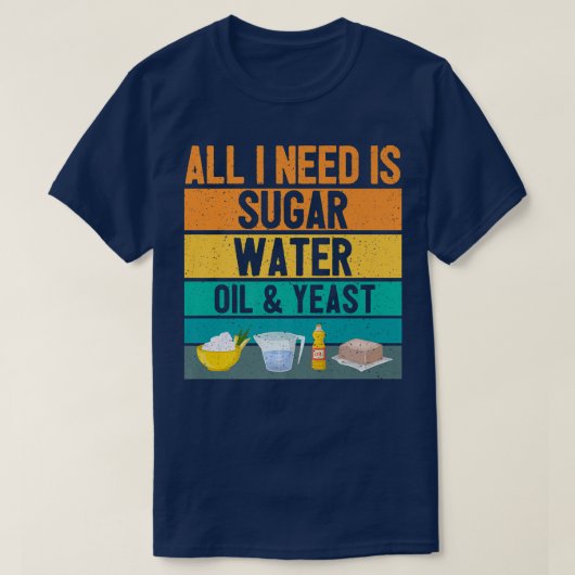 Funny Baker Bread Bread Baker Retro T-shirt (Design voorkant)