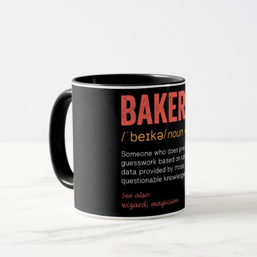 Funny Baker Definition Mok (Voorkant links)