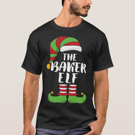 Funny Baker Elf Christmas Santa Helpers T-shirt (Voorkant)