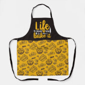 Funny Baker Life Quote  Cake Muffin Pattern Schort (Voorkant)