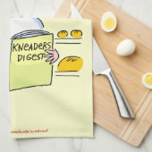 Funny Baker Loaves of French Bread Cartoon Art Theedoek (Quarter Fold)