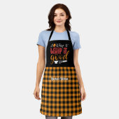 Funny Baker Pastry Chef Black Yellow Pset Pattern Schort (Gedragen)