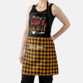 Funny Baker Pastry Chef Black Yellow Pset Pattern Schort (Insitu)