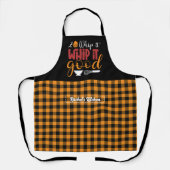 Funny Baker Pastry Chef Black Yellow Pset Pattern Schort (Voorkant)