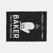 Funny Baker Trust The Process Baking Motivation Fleece Deken (Voorkant (Horizontaal))