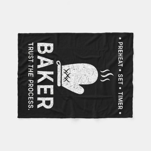 Funny Baker Trust The Process Baking Motivation Fleece Deken (Voorkant (Horizontaal))