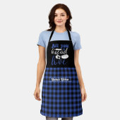 Funny Baking Bread Black Blue Pset Pattern Schort (Gedragen)