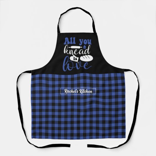Funny Baking Bread Black Blue Pset Pattern Schort (Voorkant)