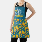 Funny Baking Bread Let's Get Toasted Lemon Pattern Schort (Insitu)