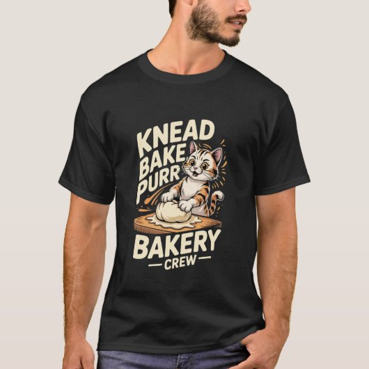 Funny Baking Crew Pastry Chef Cat Biscuits Bakery T-shirt (Voorkant)