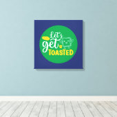 Funny Baking Laten we de broodroosterkunst van de  Canvas Afdruk (Insitu (Houten vloer))