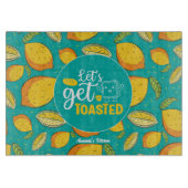 Funny Baking Pun Retro Lemon Pattern Snijplank (Voorkant)