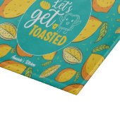 Funny Baking Pun Retro Lemon Pattern Snijplank (Hoek)