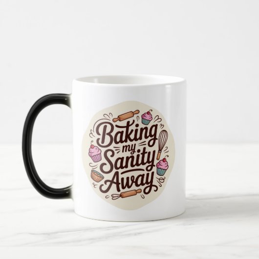 Funny Baking Quote Typography Design Magische Mok (Links)
