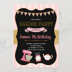 Funny bakparty-uitnodiging kaart