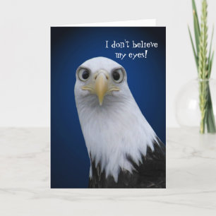 Funny Bald Eagle met Big Eyes Kaart
