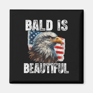 Funny Bald is Beautiful Eagle 4 juli Verenigde Sta Magneet