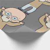 Funny Bald Man Cadeaupapier (Hoek)