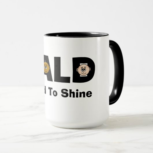 Funny Bald Pride Mok voor mannen (Voorkant rechts)