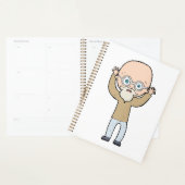 Funny Bald Quirky Old Man with Beard (Devant avec enveloppe)