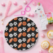 Funny Ball Pattern Papieren Bordje (Feest)
