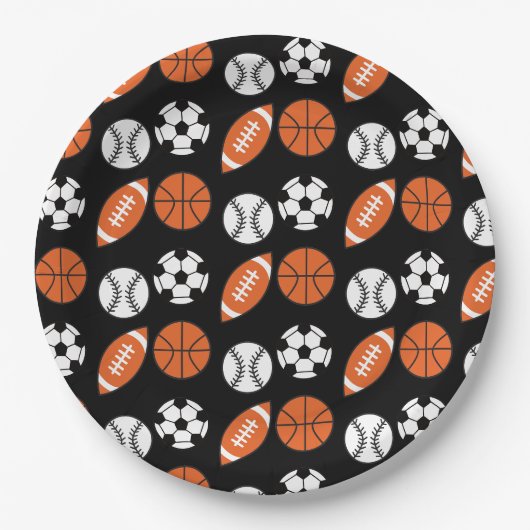 Funny Ball Pattern Papieren Bordje (Voorkant)