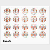 Funny Ball Pattern Ronde Sticker (Vel)