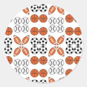 Funny Ball Pattern Ronde Sticker
