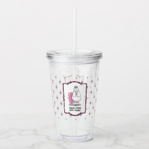 Funny Ballet Ballerina Princess Poodle Dog (wit) Acryl Drinkbeker