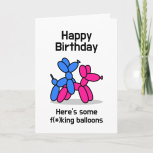 Funny Balloons Verjaardag Kaart