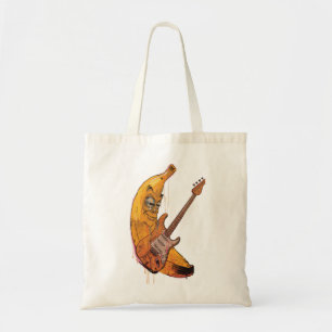 Funny Banana Gitaar Boodschappentas Cartoon Muzi Tote Bag