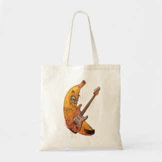 Funny Banana Guitar Tote Bag | Cartoon Music Bag