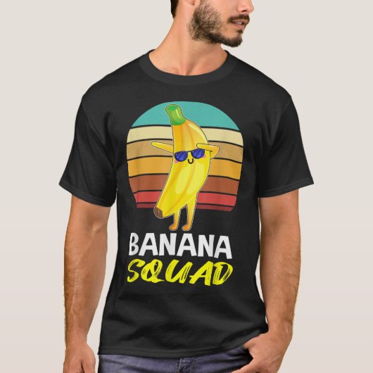 Funny Banana Squad Retro Design T-shirt (Voorkant)