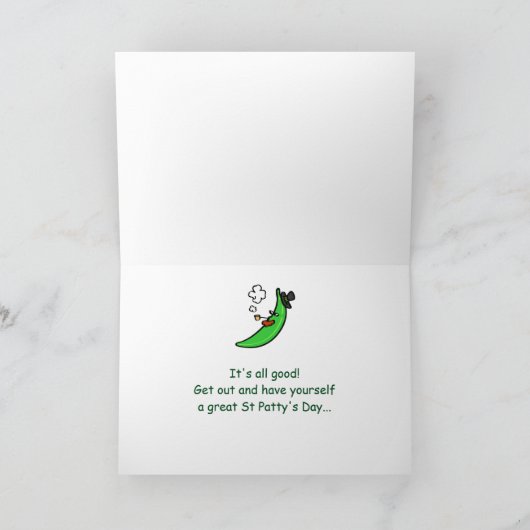 Funny Banana St Patrick's Day Card - Cartes person (Intérieur)