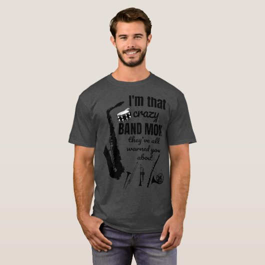Funny Band Mam Marching Band Music T-shirt (Voorkant volledig)