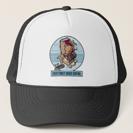 Funny Bandicoot Everything's Under Control Cartoon Trucker Pet (Voorkant)