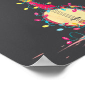 Funny Banjo Christmas Graphics Lights Lover Player Poster (Hoek)