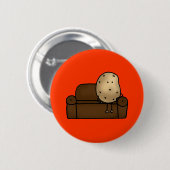 Funny bank-aardappel ronde button 5,7 cm (Voorkant /achterkant)